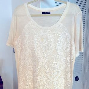 The Kooples lace overlay cotton shirt